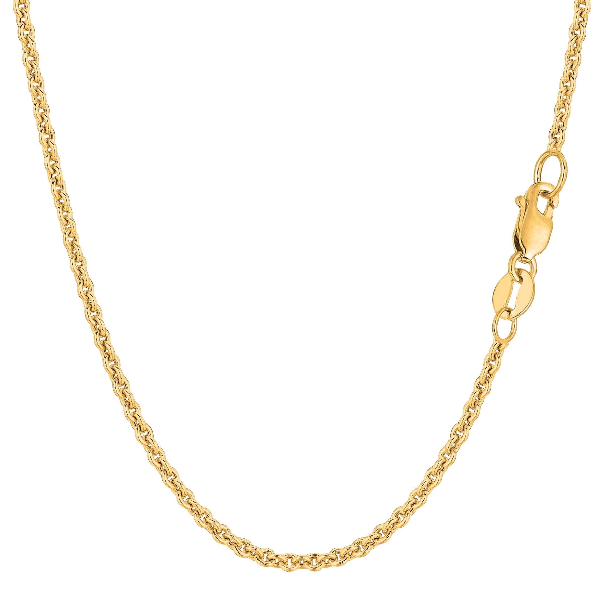 14k Yellow Gold Forsantina Chain Necklace, 2.3mm - JewelryAffairs