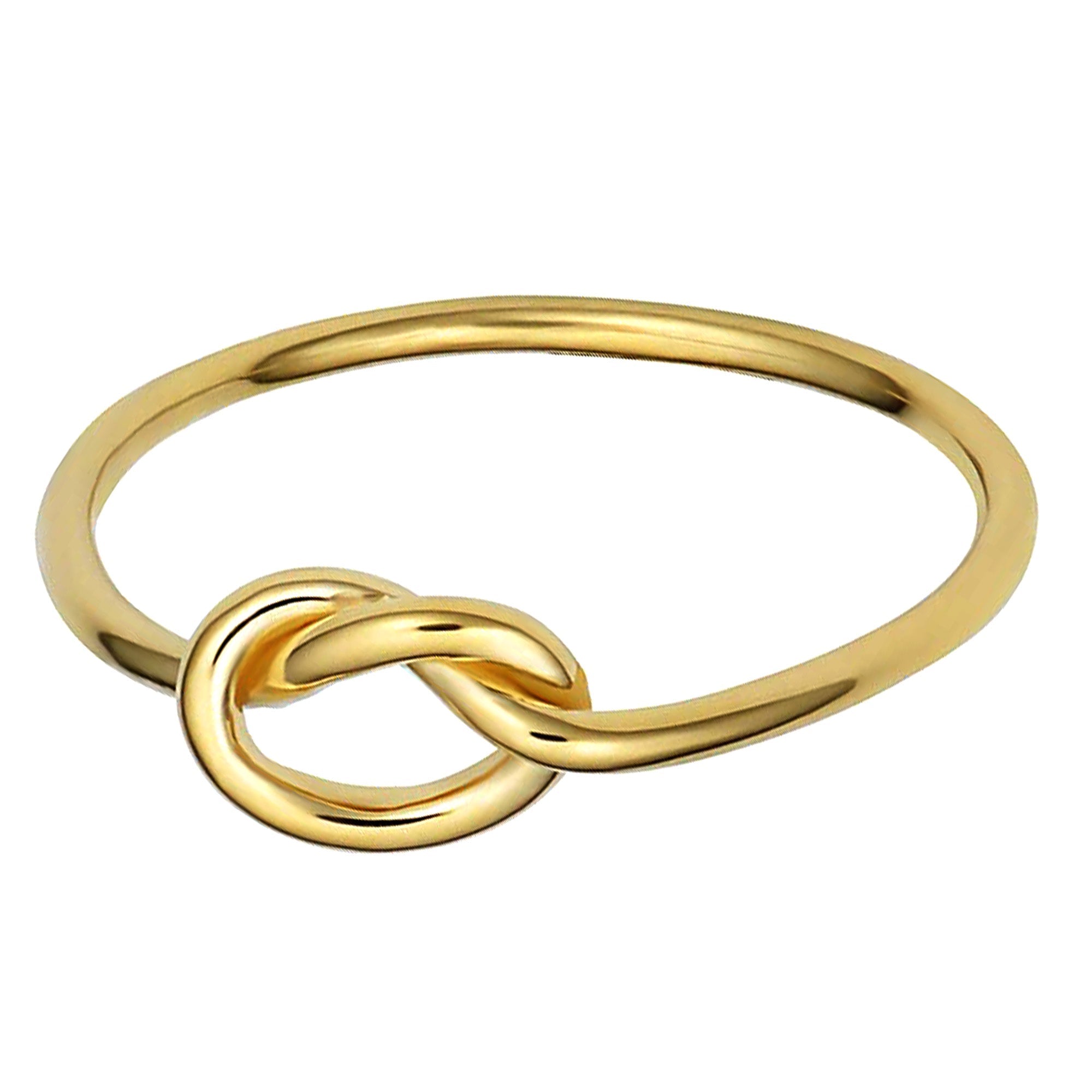 14k Yellow Gold Love Knot Ring - JewelryAffairs