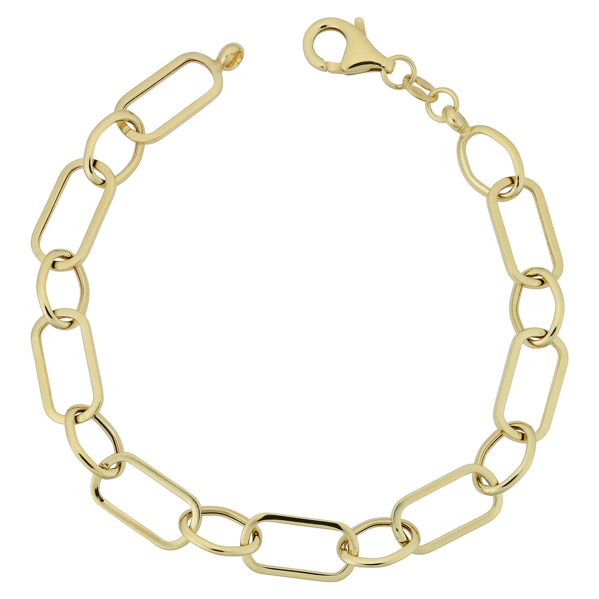 14k Yellow Gold Multi Link Womens Bracelet, 7.5" - JewelryAffairs