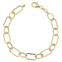 14k Yellow Gold Multi Link Womens Bracelet, 7.5" - JewelryAffairs