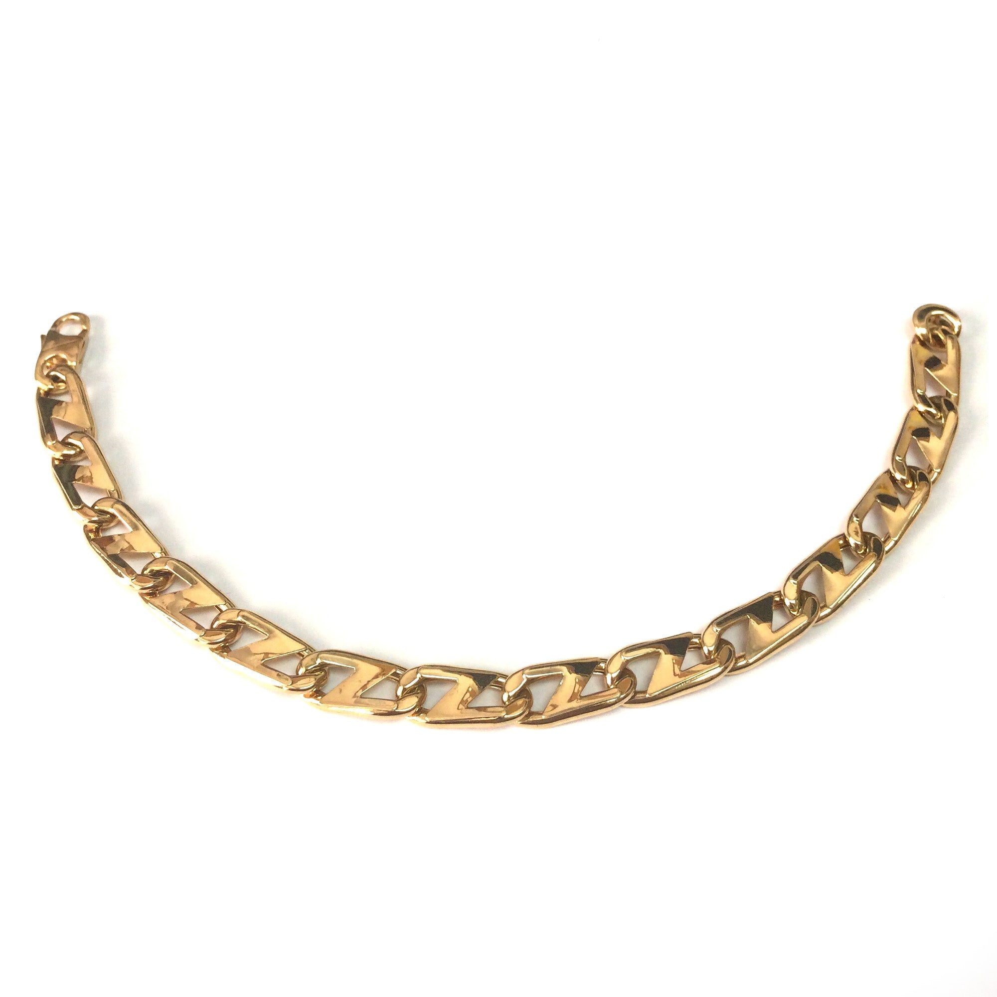 14k Yellow Gold Oval Mariner Link Mens Bracelet, 8.5" - JewelryAffairs
