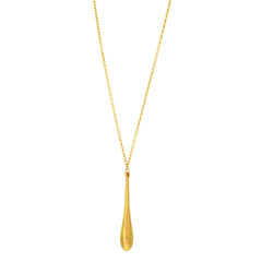 14k Yellow Gold Tear Drop Pendant Necklace, 18"