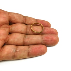 14k Yellow Gold Twisted Cable Womens Ring, Size 7 - JewelryAffairs