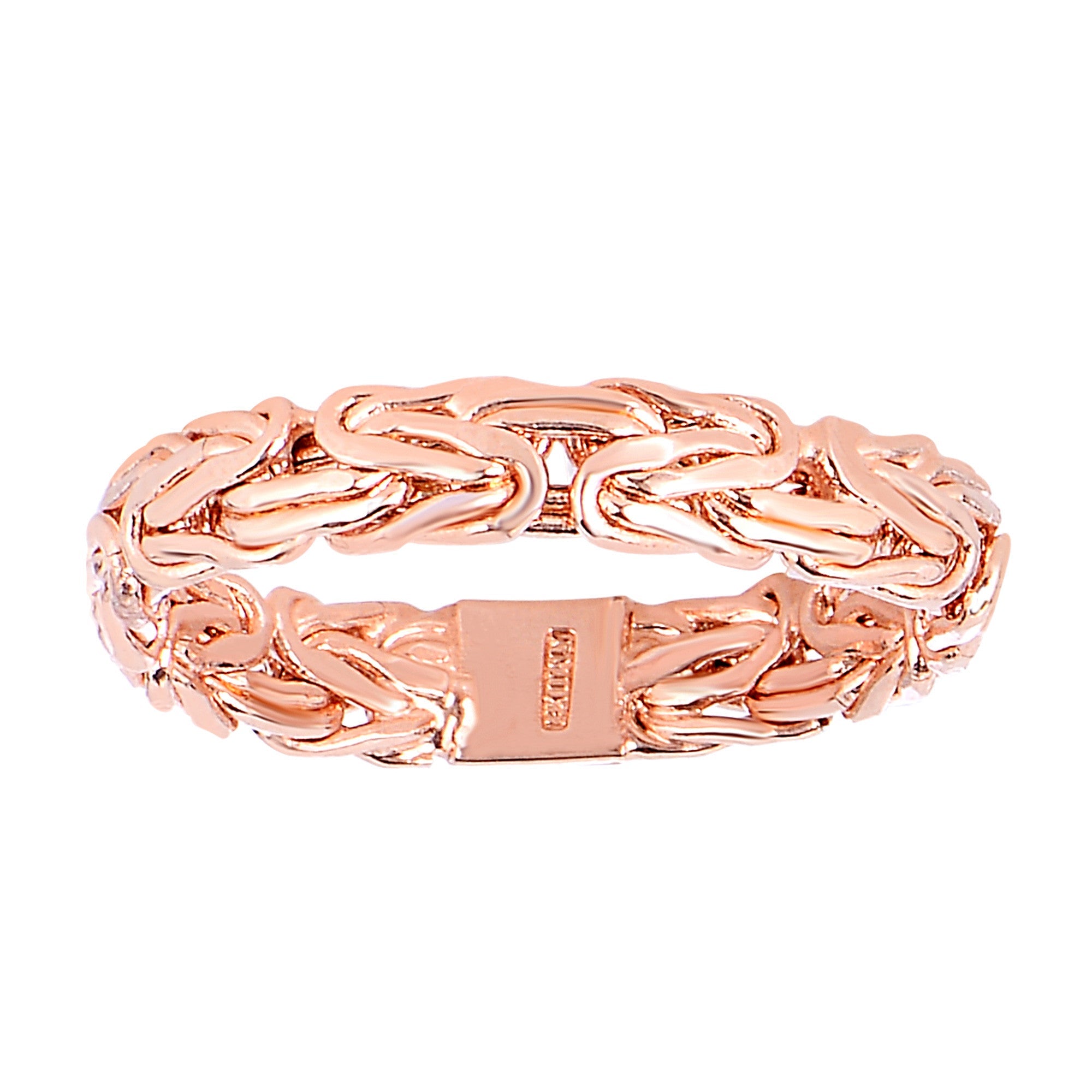 14Kt Rose Gold Byzantine Style Band - 4mm Wide - JewelryAffairs
