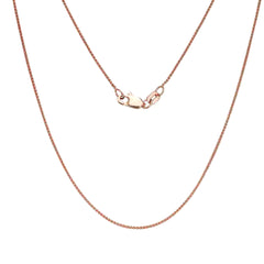 14k Rose Gold Wheat Chain Necklace, 0.6mm, 18" fine designer jewelry for men and women