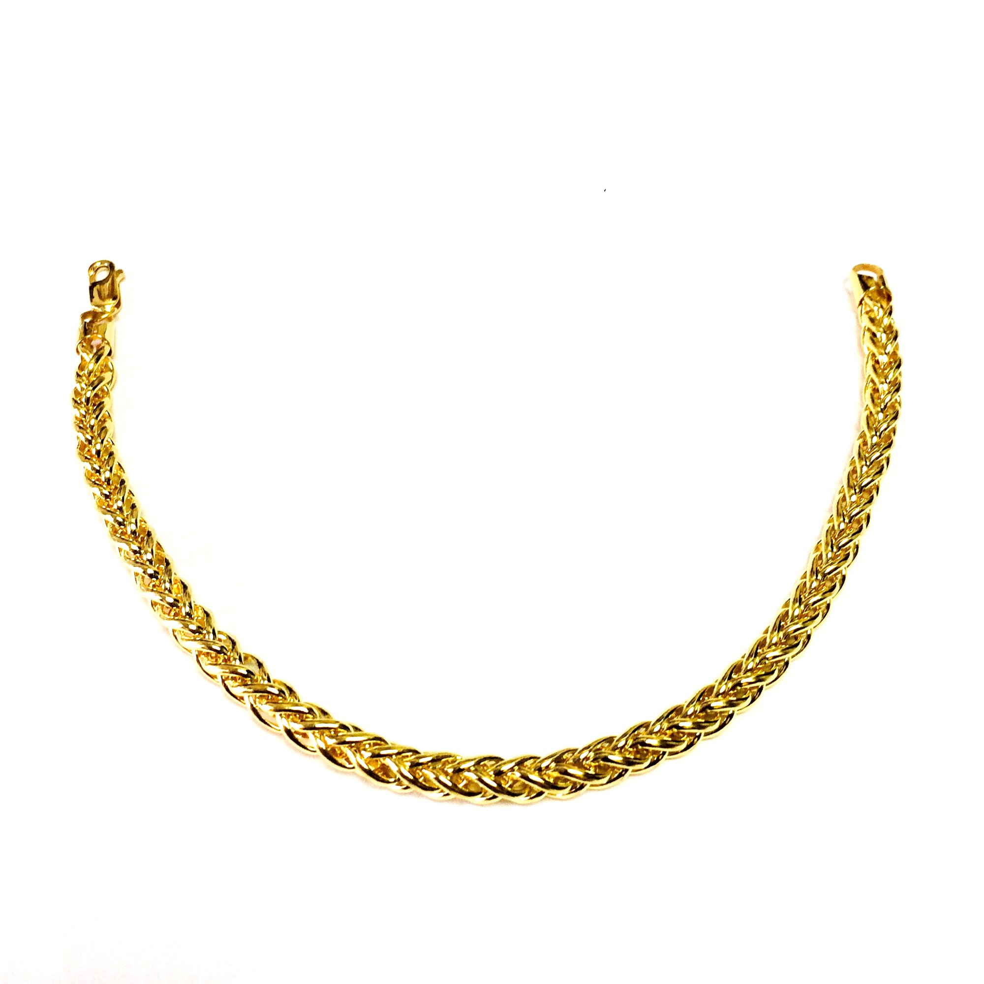14K Yellow Gold Filled Round Franco Chain Bracelet, 6.0mm, 8.5