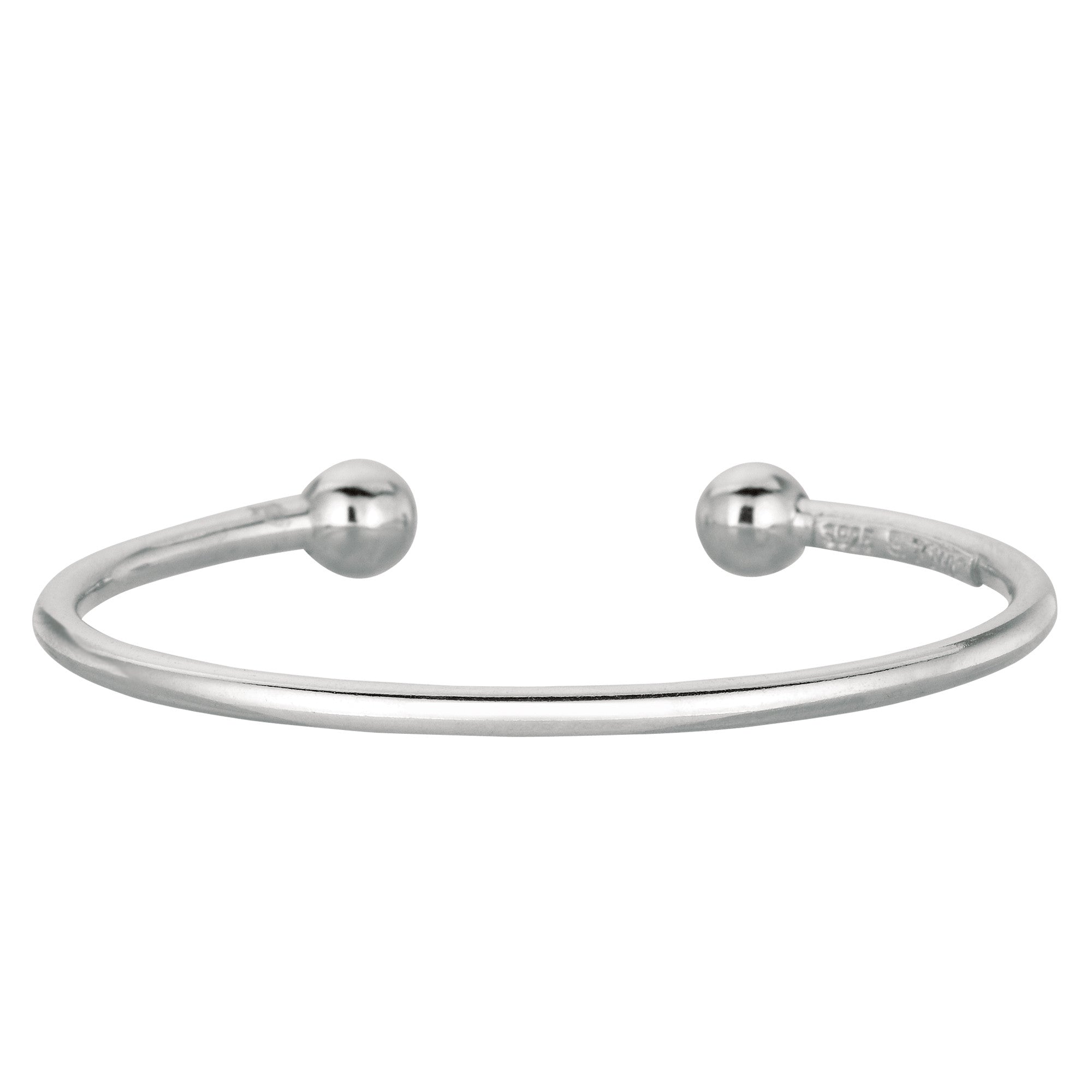 Baby Cuff Bangle In Sterling Silver - 5.5 Inch fine designer jewelry for men and women