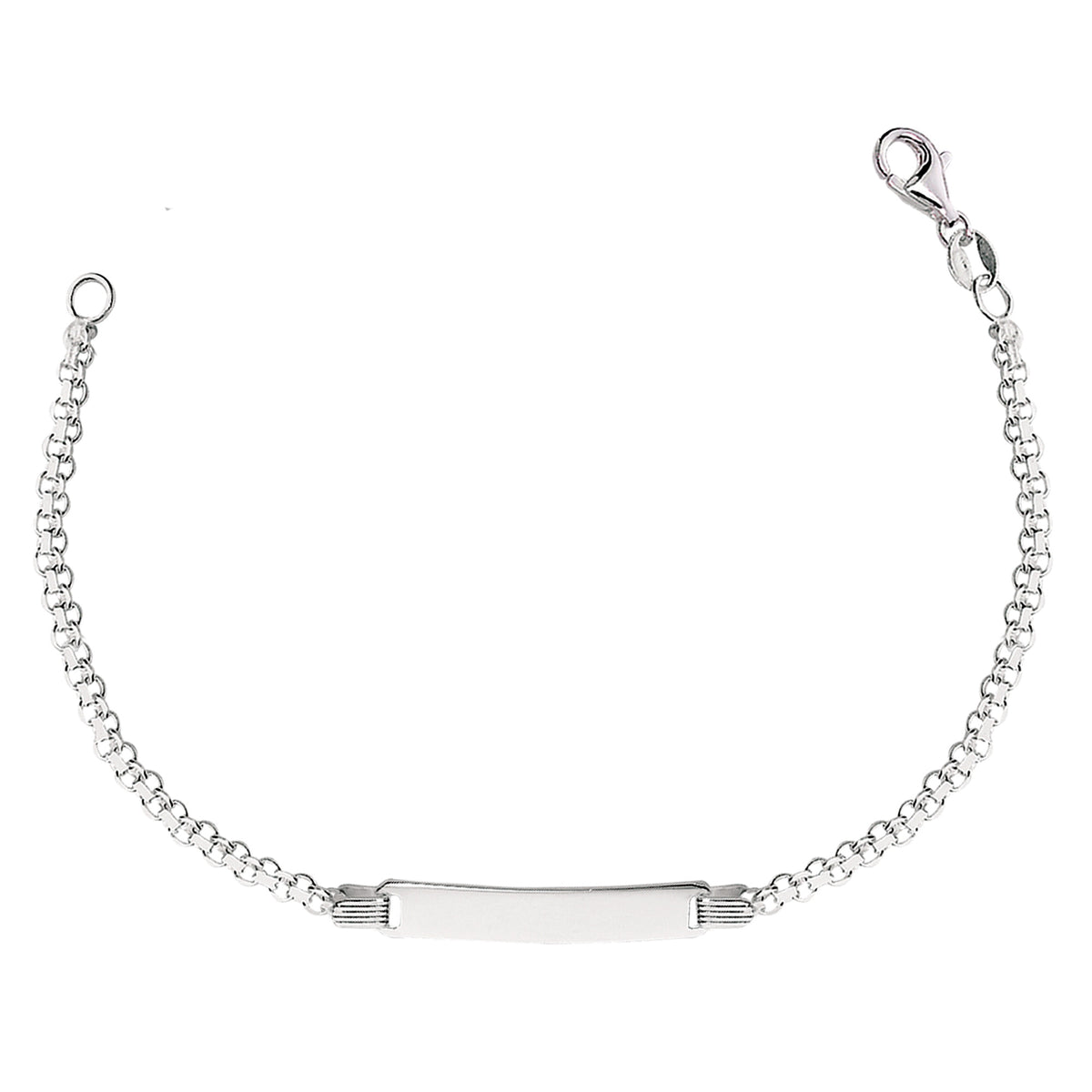 Bismark Chain Baby Id Bracelet In Sterling Silver - 6 Inches fine designer jewelry for men and women
