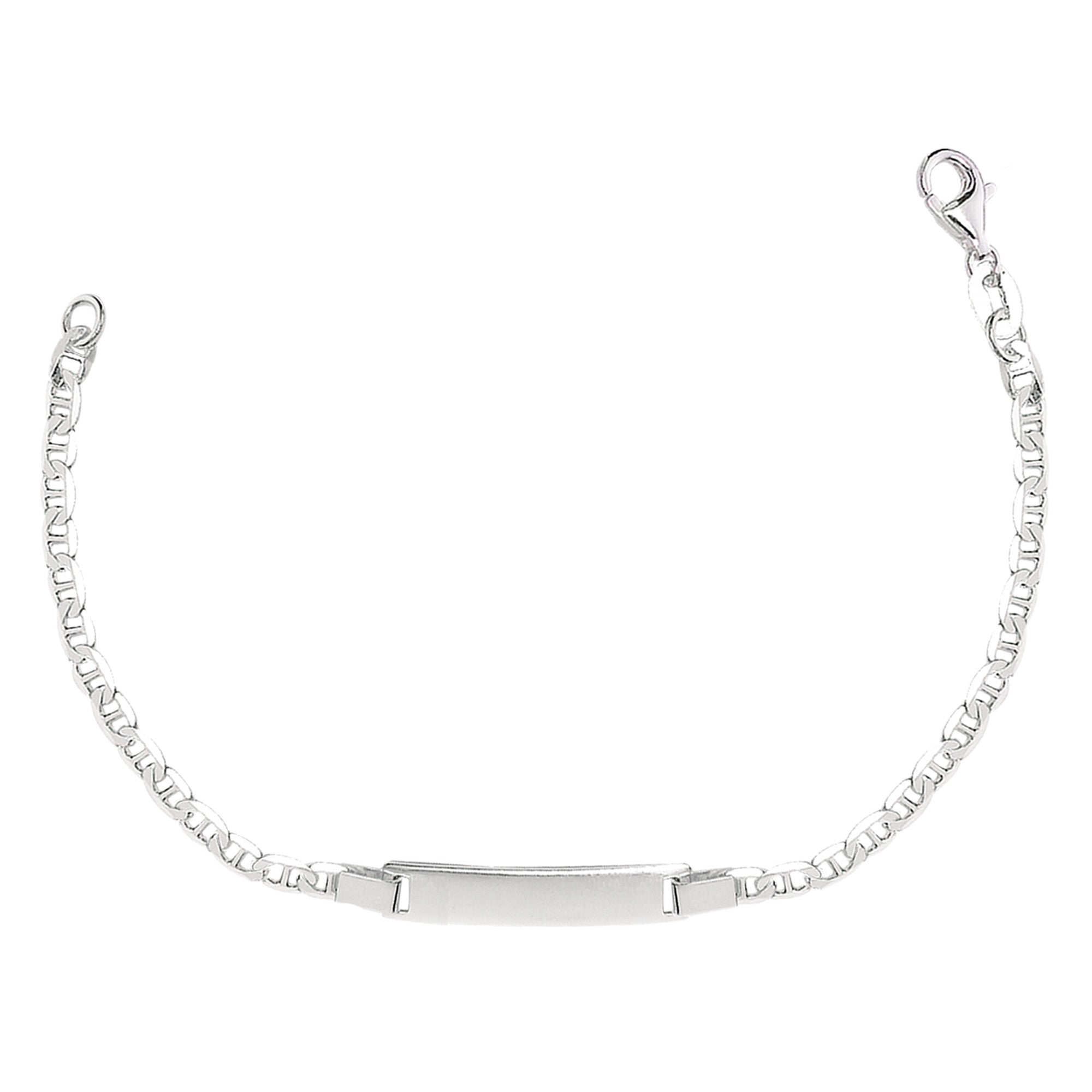 Mariner Chain Baby Id Bracelet In Sterling Silver - 6 Inches fine designer jewelry for men and women
