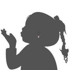 Purple Theme Enamel Kids Teddy Bear Stud Earrings In Sterling Silver fine designer jewelry for men and women