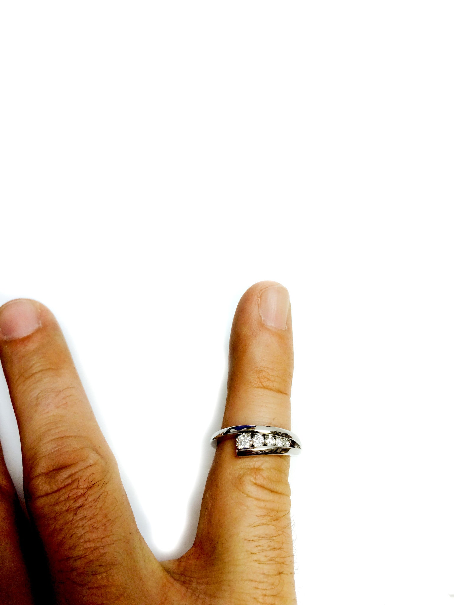 14K Gold Bezel Set Diamond Journey Ring (0.31 ctw) fine designer jewelry for men and women