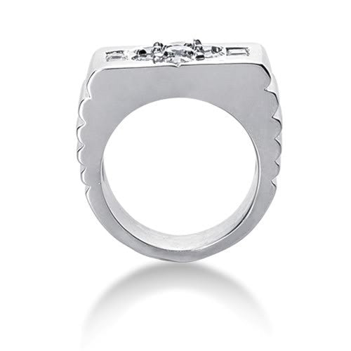 Diamond Mens Ring in 14k white gold (1.83cttw, G-H Color, SI1 Clarity) fine designer jewelry for men and women
