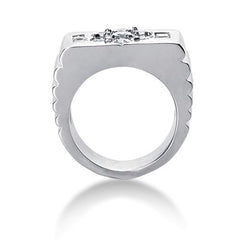 Diamond Mens Ring in 14k white gold (1.83cttw, G-H Color, SI1 Clarity) fine designer jewelry for men and women
