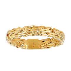 14Kt Yellow Gold Byzantine Style Band - 4mm Wide fine designer jewelry for men and women