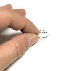 14k White Gold Love Knot Ring fine designer jewelry for men and women