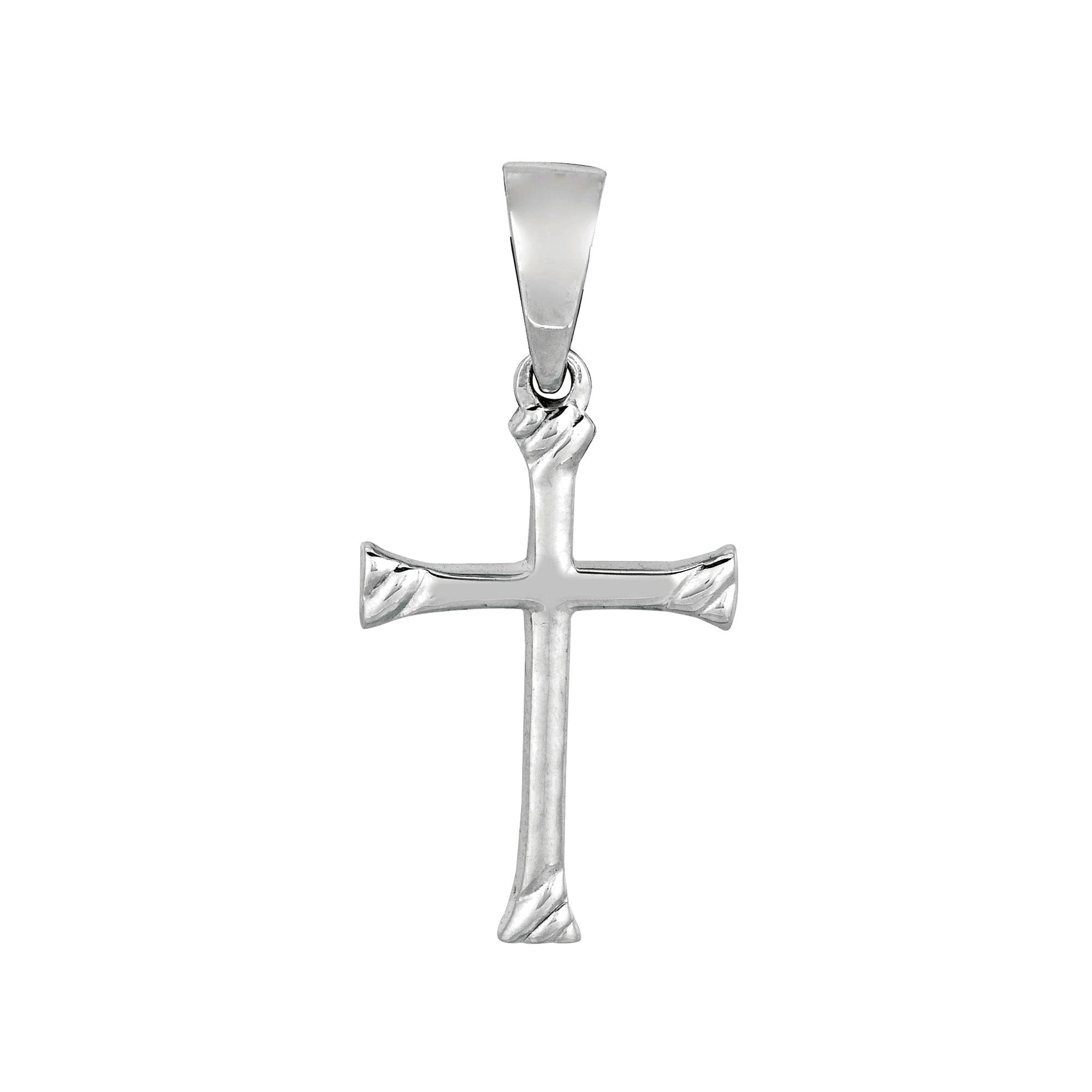 Sterling Silver Cross Pendant, 13 x 20 mm fine designer jewelry for men and women