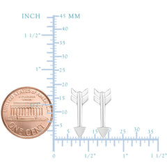 Sterling Silver Arrow Style Stud Earrings fine designer jewelry for men and women