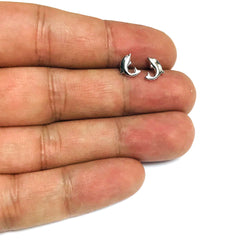 Sterling Silver Dolphin Stud Earrings fine designer jewelry for men and women