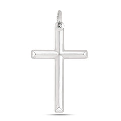 Sterling Silver Cross Pendant, 15 x 30 mm fine designer jewelry for men and women