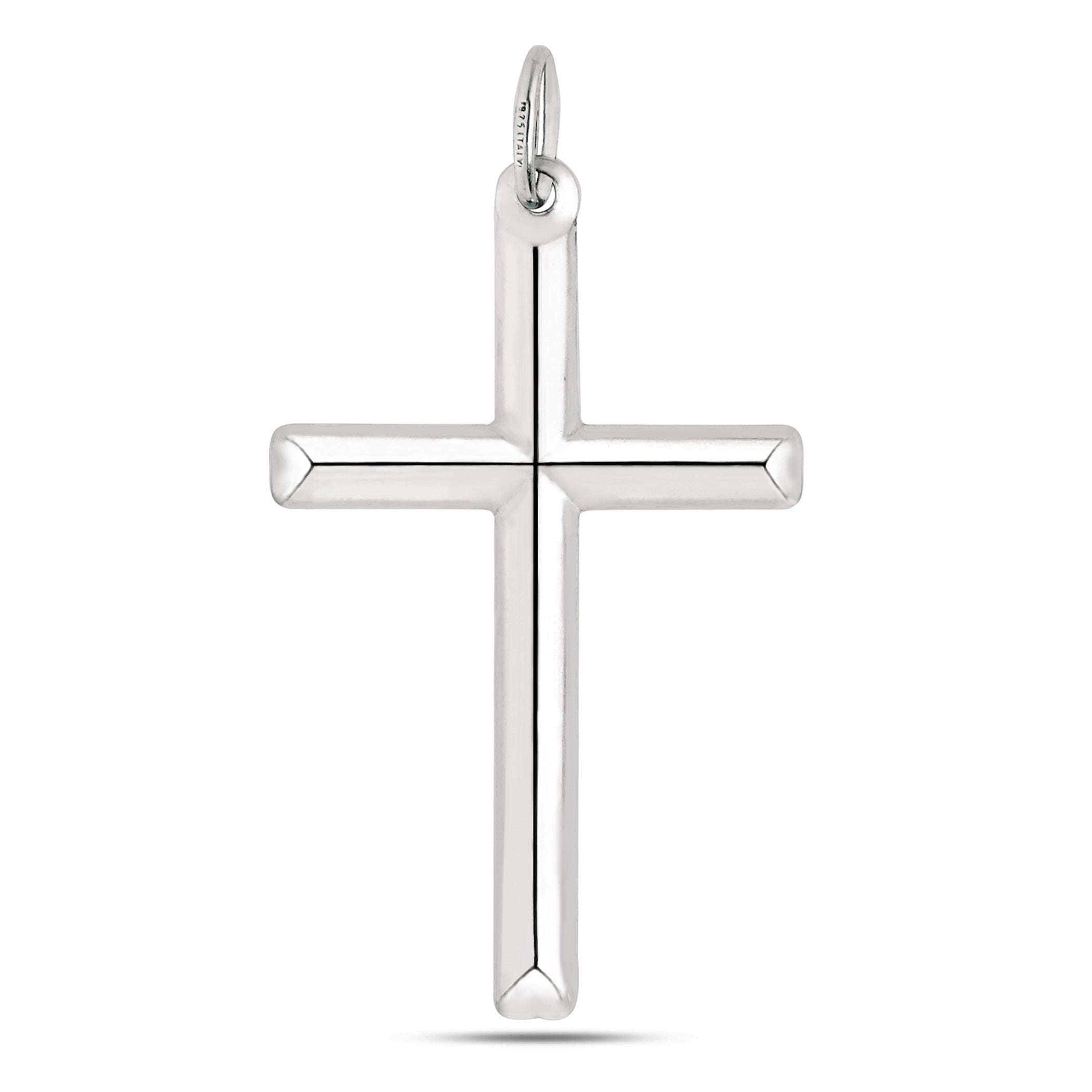 Sterling Silver Cross Pendant, 20 x 40 mm fine designer jewelry for men and women