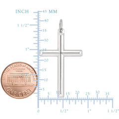 Sterling Silver Cross Pendant, 20 x 40 mm fine designer jewelry for men and women