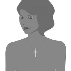 Sterling Silver Cross Pendant, 20 x 40 mm fine designer jewelry for men and women