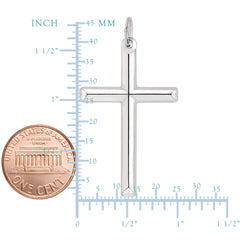 Sterling Silver Cross Pendant, 25 x 45 mm fine designer jewelry for men and women