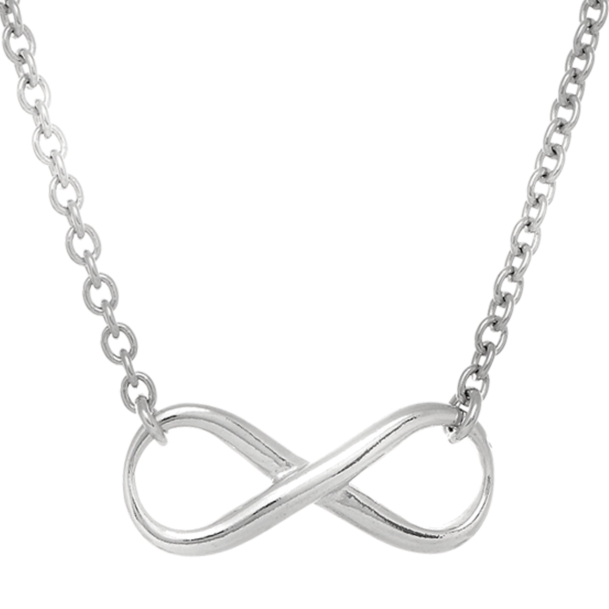 Infinity Sign Link Necklace In Sterling Silver, 18" fine designer jewelry for men and women