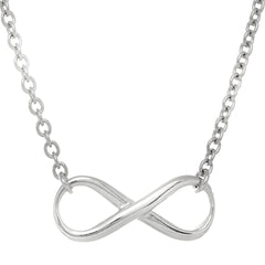 Infinity Sign Link Necklace In Sterling Silver, 18" fine designer jewelry for men and women