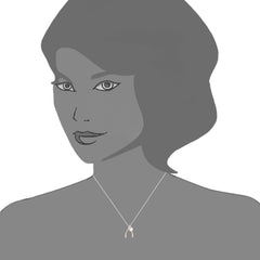 Sterling Silver Rose Finish Wishbone Puffy Heart Necklace, 18" fine designer jewelry for men and women