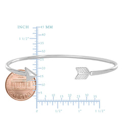 Sterling Silver Sideways Arrow Bracelet Cuff fine designer jewelry for men and women