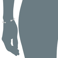 Sterling Silver Sideways Arrow Bracelet Cuff fine designer jewelry for men and women