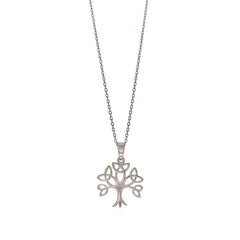 Sterling Silver Tree Of Life Pendant Womens Necklace, 18" fine designer jewelry for men and women