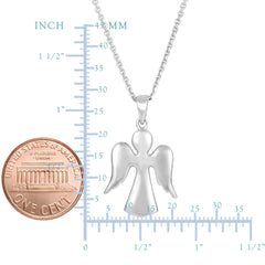 Sterling Silver Angel Pendant Sliding Fashion Necklace, 18" fine designer jewelry for men and women