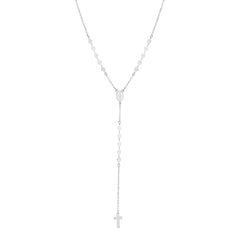 Sterling Silver Religious Cross Chain Necklace, 24" fine designer jewelry for men and women