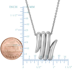 Sterling Silver Vine Z Pendant Womens Necklace, 18" fine designer jewelry for men and women