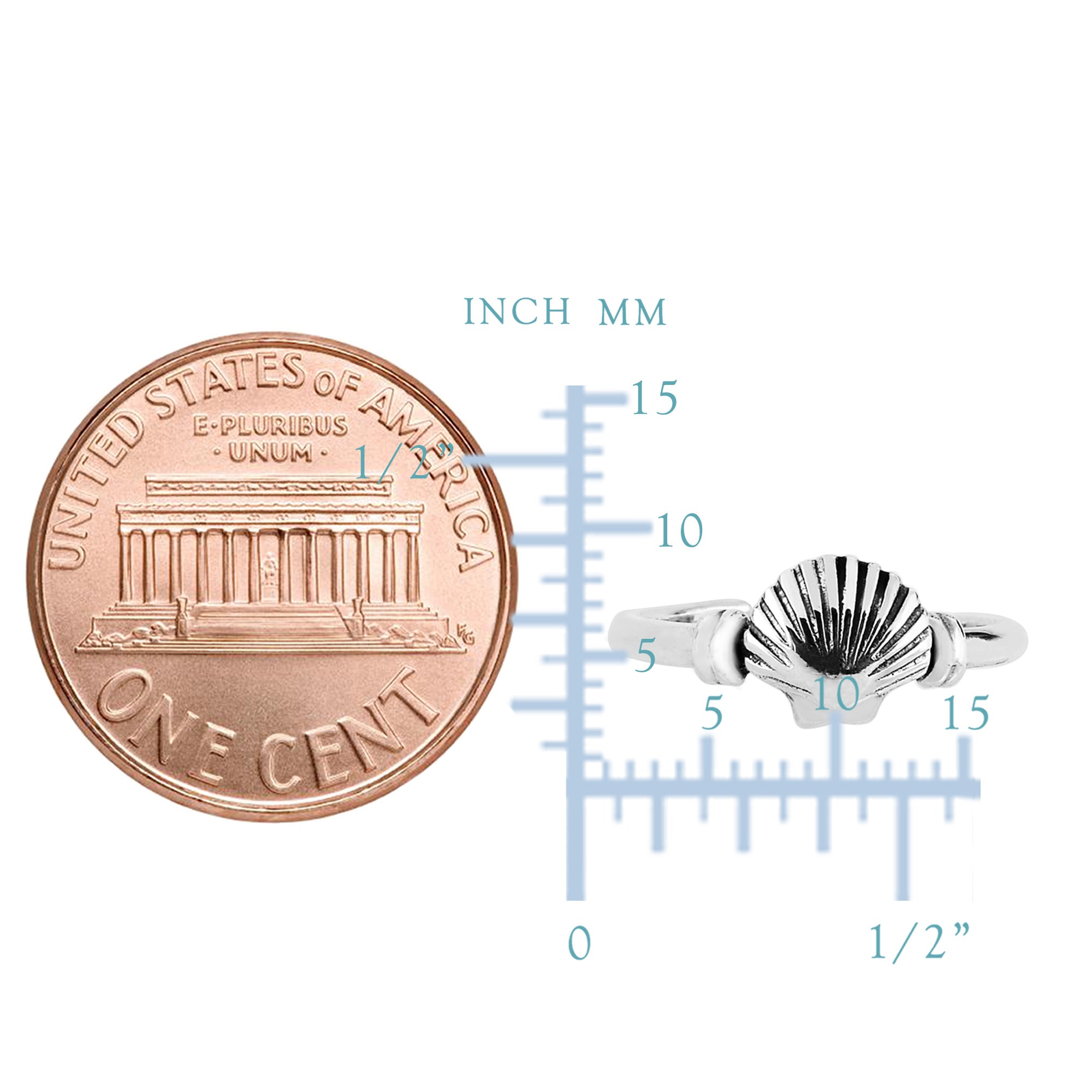 Sterling Silver Sea Shell Cuff Style Adjustable Toe Ring fine designer jewelry for men and women