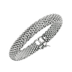 Sterling Silver Mesh Style Women's Bracelet, 7.5" fine designer jewelry for men and women