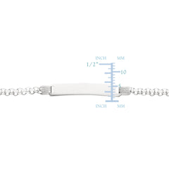 Bismark Chain Baby Id Bracelet In Sterling Silver - 6 Inches
