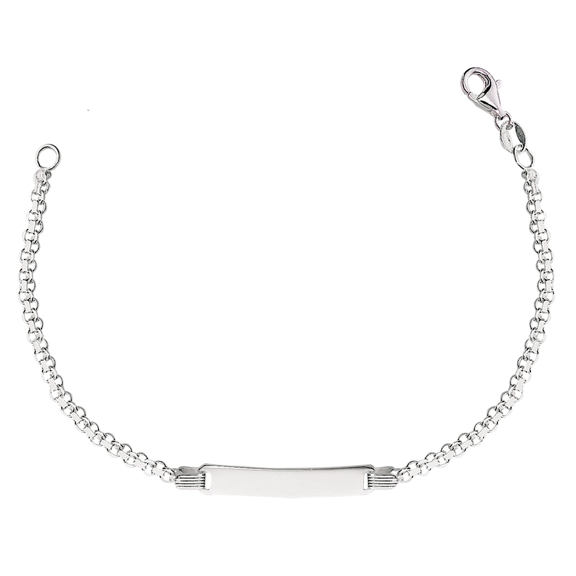 Bismark Chain Baby Id Bracelet In Sterling Silver - 6 Inches