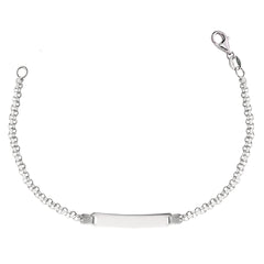 Bismark Chain Baby Id Bracelet In Sterling Silver - 6 Inches