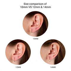 10k Yellow Gold Shiny Endless Round Hoop Earrings fine designer jewelry for men and women