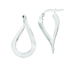 14K Gold 3MM Shiny Wavy Hoop Earrings fine designer jewelry for men and women