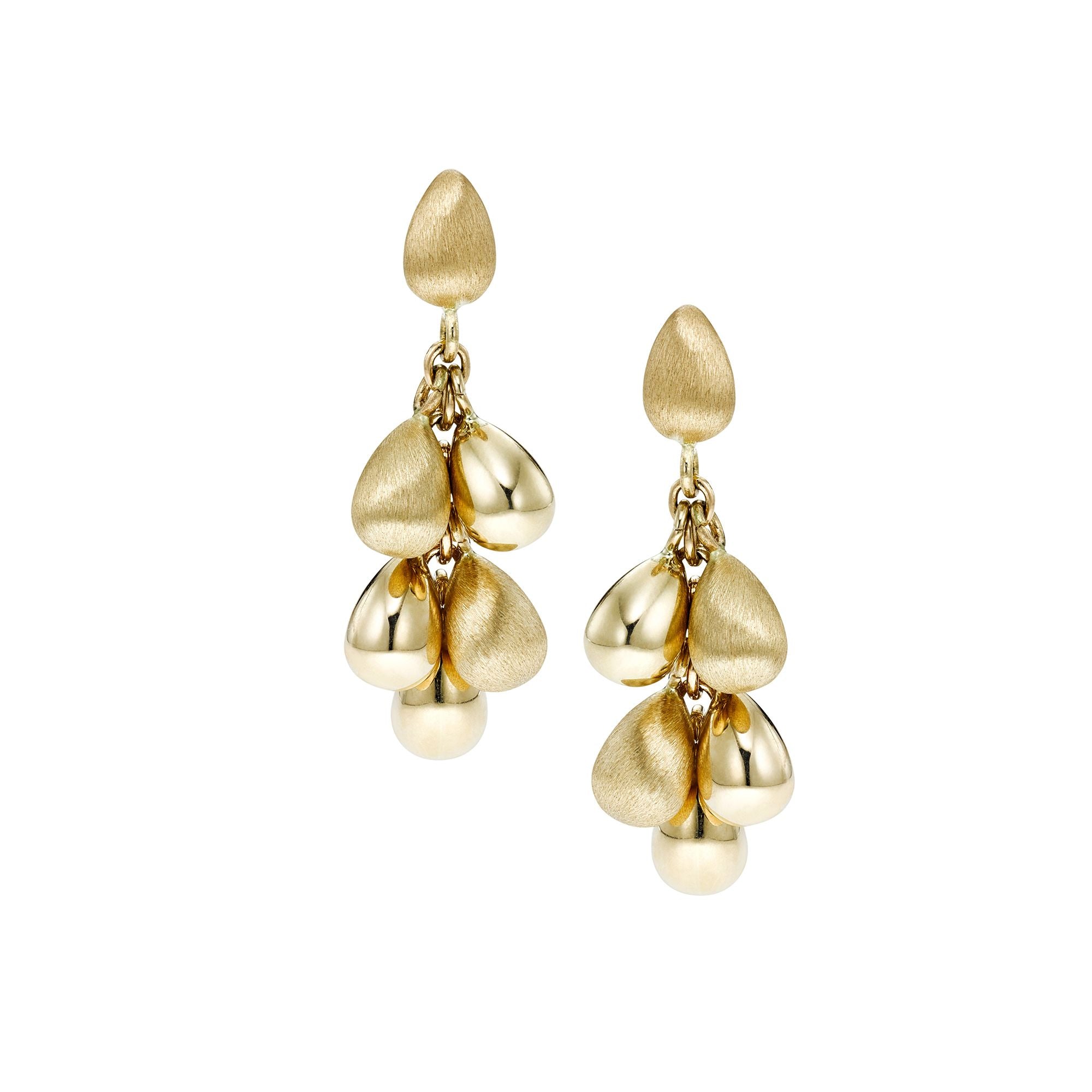 14K Yellow Gold Tear Drop Earrings fine designer jewelry for men and women