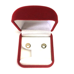 14k Yellow Gold Cat Pow Stud Earrings fine designer jewelry for men and women