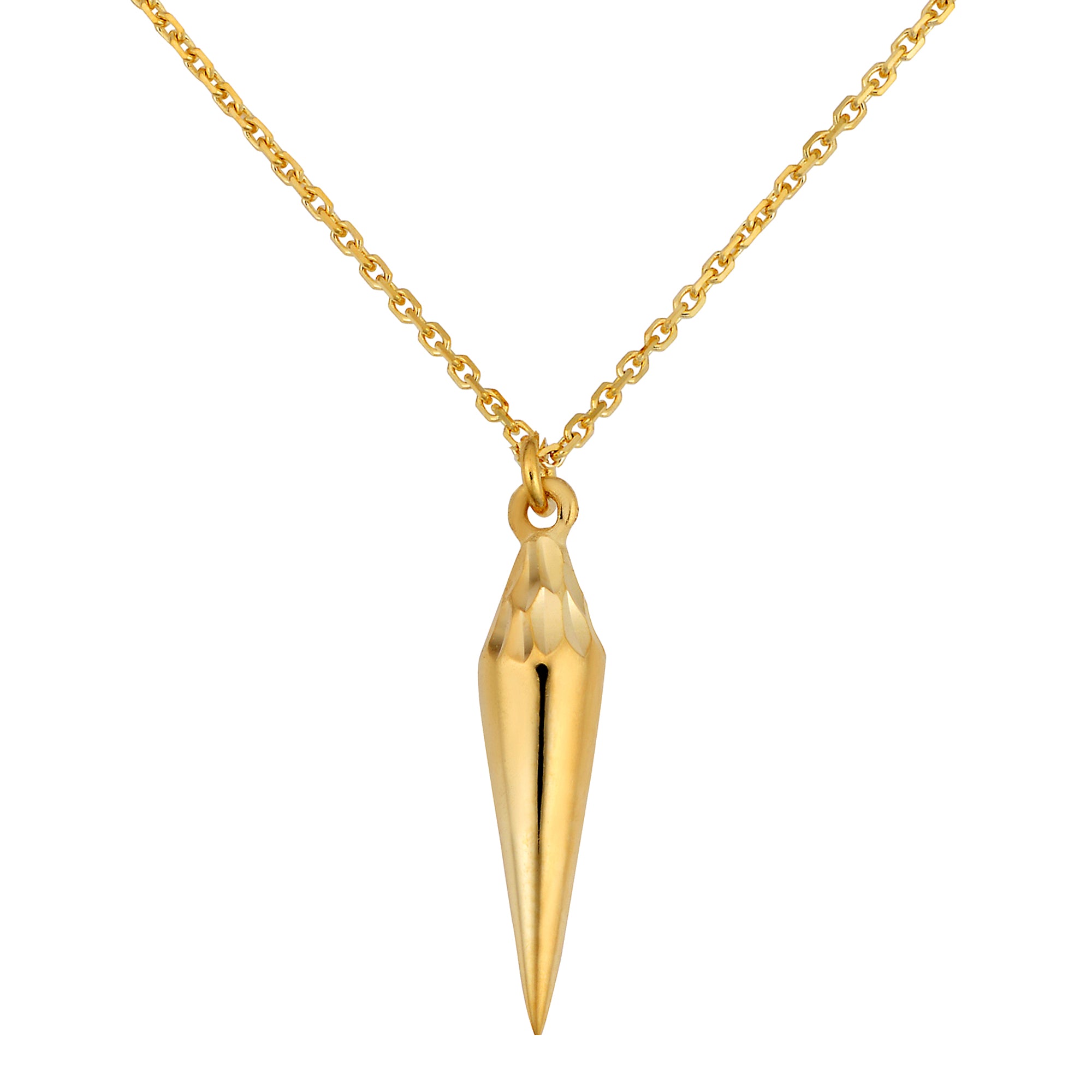 14K Yellow Gold Hypnosis Pendulum Pendant Necklace, 18" fine designer jewelry for men and women