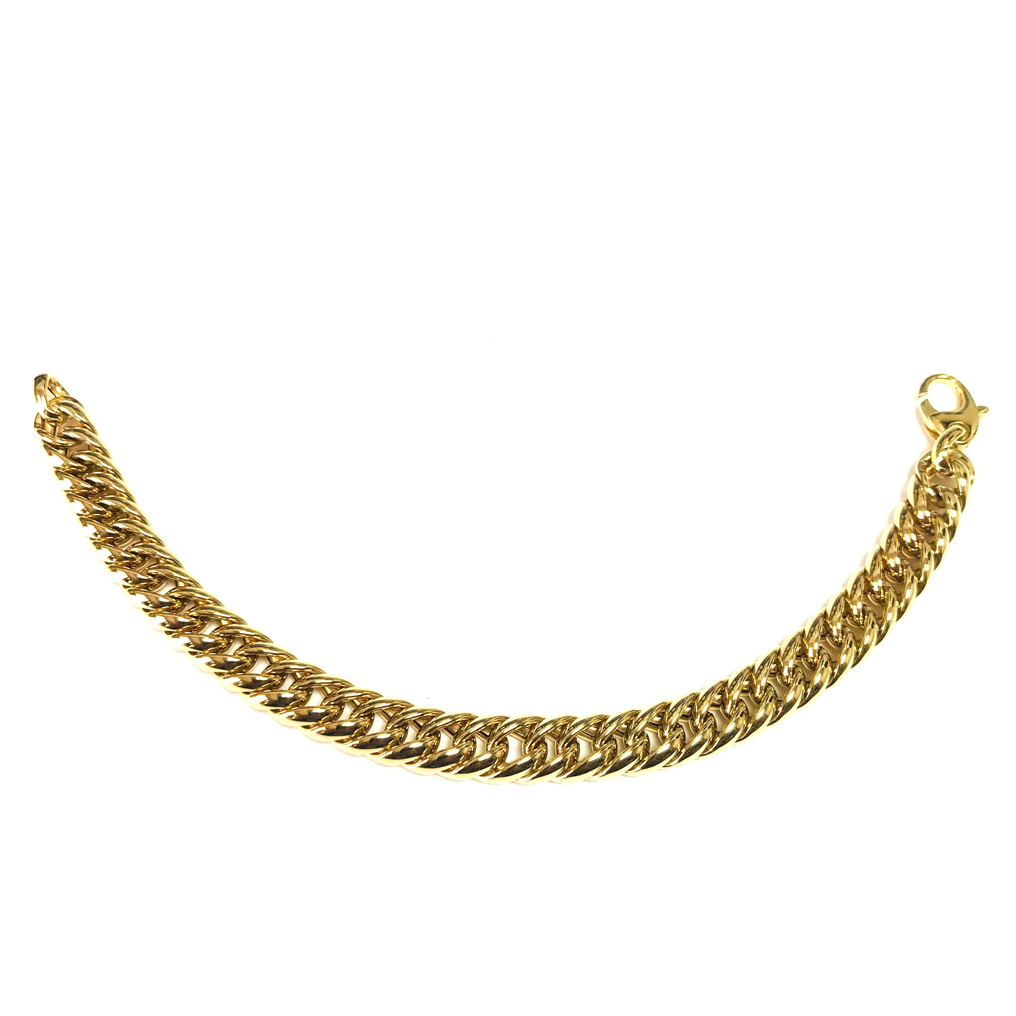 14k Yellow Gold Miami Cuban Link Bracelet, 7.75" fine designer jewelry for men and women