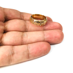 14k Two Tone Gold 7.2mm Filigree Band Ring fine designer jewelry for men and women