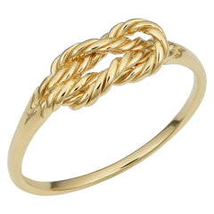 14k Yellow Gold Twisted Love Knot Ring fine designer jewelry for men and women