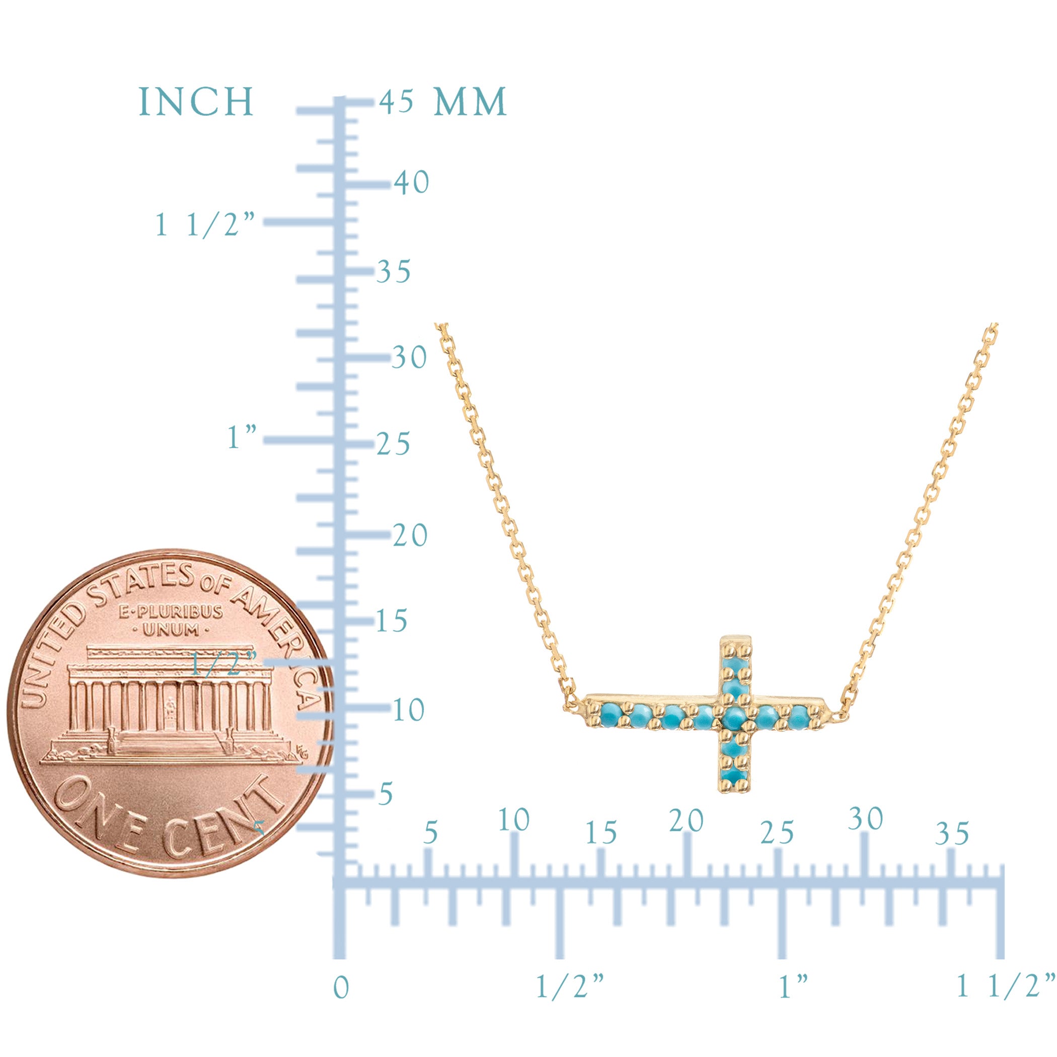 14K Yellow Gold Cross Pendant Necklace, 16" To 18" Adjustable fine designer jewelry for men and women